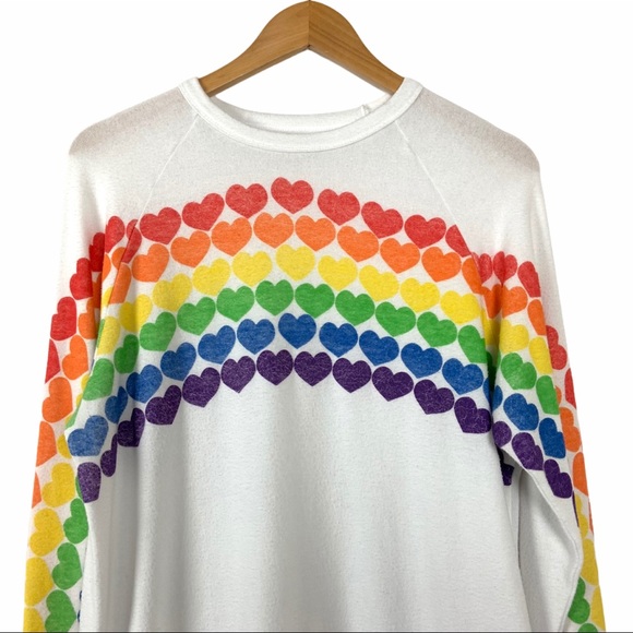 Lauren Moshi Lovie Rainbow Heart Sweatshirt Med? - Picture 6 of 10